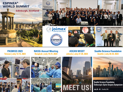 joimax® leads the way at endoscopic spine events. (Graphic: Business Wire)