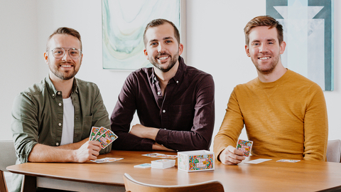 thumbnail They are bringing their storytelling dreams to life! Co-founders of 'It's Kind of a Fun Story,' Robert Freeman Smith, Joseph Boyle, and Josh Kemper, come together to experience the magic they've created. (Photo: Business Wire)