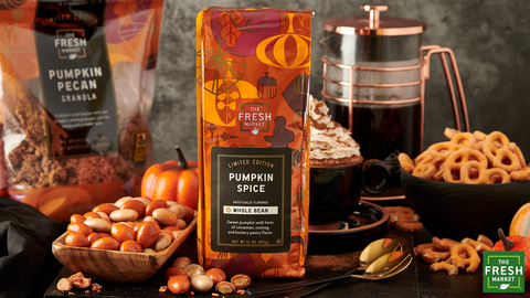 original The Fresh Market has begun rolling out fall and pumpkin spice products in all of its stores, including a brand new look for its private label products! (Photo: The Fresh Market)