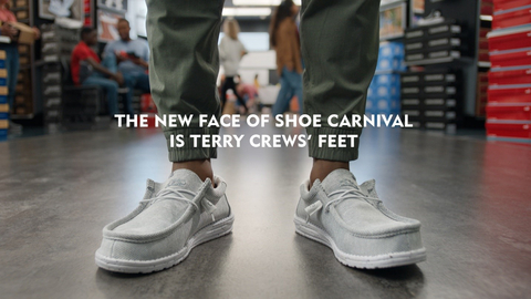 As the new face of Shoe Carnival's creative back-to-school campaign - "Spokesfeet" - Terry Crews is kicking off the company's biggest season of savings on top footwear brands, customer giveaways and community giving. (Photo: Business Wire)