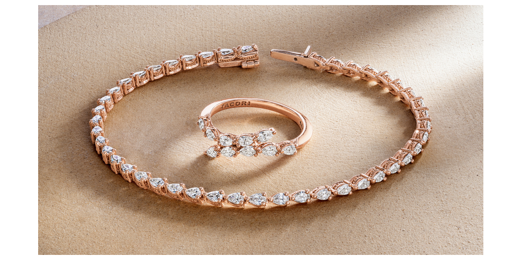 Tacori Promise Collection Bangle Sterling Silver and 18K Rose Gold Bra –  Mountz Jewelers
