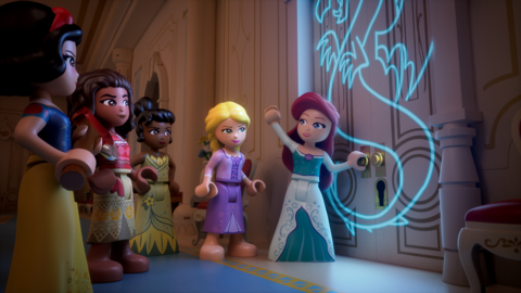 First-look at the new Disney+ Special “LEGO Disney Princess: The Castle Quest,” premiering August 18. (Graphic: Business Wire)