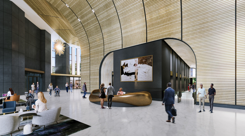 Incoming reimagined lobby designed by Gensler (Photo: Business Wire)