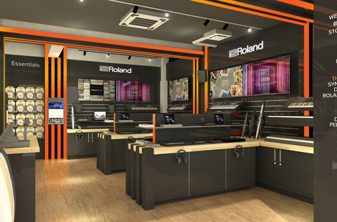 The Roland Store Tokyo’s first floor layout (Photo: Business Wire)