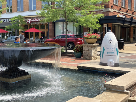 Crocker Park Deploys Innovative Security Measure with Knightscope Robot S.A.M. (Photo: Business Wire)