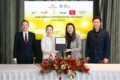 Mrs. Wallapa Traisorat, AWC CEO and President, and Clara Shi, Vice President of Ant Group and Head of WorldFirst, signed the MoU in Bangkok (Photo: Business Wire)