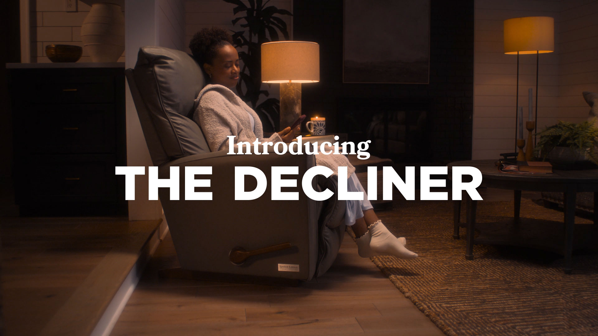 Experiencing the joy of missing out has never been easier thanks to The Decliner, an A.I.-powered recliner prototype from La-Z-Boy that allows the owner to generate a cancellation excuse via SMS text simply by pulling its handle. Three Decliners are available exclusively through an online contest.