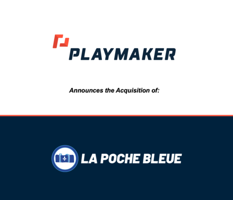 Playmaker Capital Inc. Acquires Quebec Sports Media & Entertainment Group La Poche Bleue (Graphic: Business Wire)