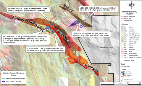 Figure 2: Highlighted drillhole results from the Guadalupe and Zapata Deposits (Photo: Business Wire)