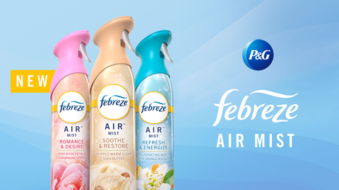 original The NEW Mood Collection from Febreze includes three new luxurious scents designed to create moods for every room in your home, whether you need a boost of energy, time to restore, or a little help romanticizing your space. (Graphic: Business Wire)