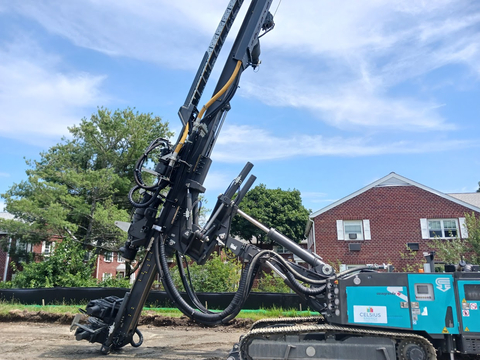 Equipment in position prior to the start of borehole drilling in Framingham (Photo: Business Wire)