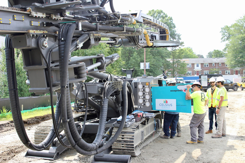 Drilling equipment arrives on site of Framingham Geothermal Pilot Program (Photo: Business Wire)