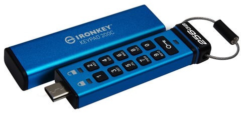Kingston IronKey Keypad 200C is a hardware-encrypted USB Type-C drive that achieves seamless data protection to ensure security and convenience at your fingertips. (Photo: Business Wire)