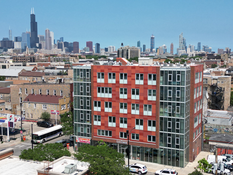 In partnership with The Resurrection Project, Dominican University will establish a Chicago campus in the vibrant Pilsen neighborhood of Chicago, occupying Resurrection’s La Casa Residence Hall and neighboring Resource Center. The campus is slated to open in Fall 2024. (Photo: Business Wire)