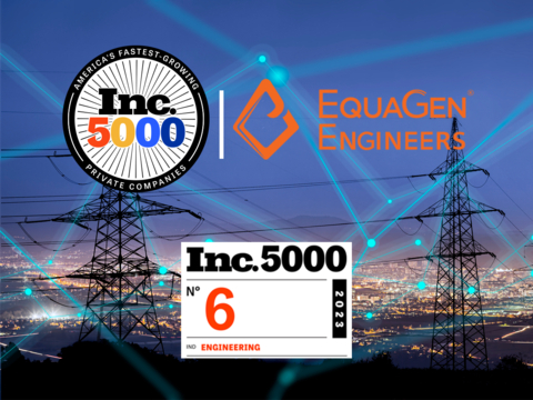 Inc. Magazine Ranks Equagen No. 6 on the 2023 Inc. 5000 Annual List in the Engineering Sector (Graphic: Business Wire)