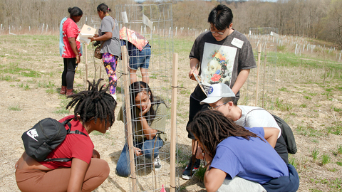 PPG funding will support programming similar to NEEF's Greening STEM project in the Cuyahoga Valley National Park. The program engaged middle school students in native tree planting and scientific research and monitoring. (Photo: NEEF)