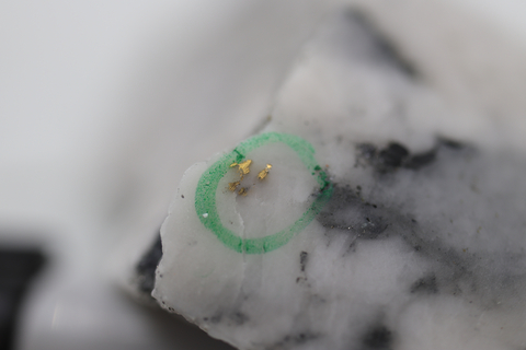 original Figure 1: Photos of mineralization from NFGC-23-1149 at ~58m. 
^Note that these photos are not intended to be representative of gold mineralization in NFGC-23-1149. (Photo: Business Wire)