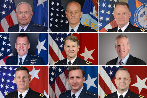 original (L-R FROM TOP): Major General Fred Stoss, USAF-Ret. (Editor-in Chief); Major General Michael E. Fortney, USAF-Ret.; Lieutenant General Michael L. Howard, USA-Ret.; Lieutenant General Scott Kindsvater USAF-Ret.; Major General Christopher Paul McPadden, USA-Ret.; Major General Michael S. Repass, USA-Ret.; Lieutenant General Mark C. Schwartz, USA-Ret.; Major General Jeff Taliaferro, USAF-Ret.; Brigadier General Mark A. Towne, USA-Ret. (Photo: Business Wire)