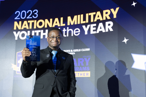 original Xavier B. of USAG Fort Campbell CYS Services took home Boys & Girls Clubs of America’s 2023 National Military Youth of the Year title, along with an additional scholarship to support his future plans. (Photo: Business Wire)