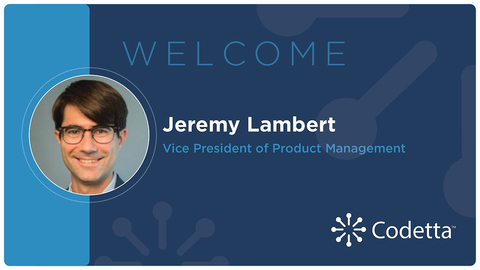 Jeremy Lambert, Vice President of Product Management at Codetta Bio (Graphic: Business Wire)