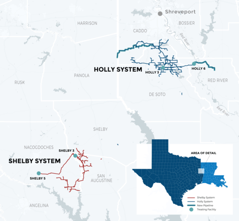 Clearfork Midstream recently completed gathering, treating, and compression expansions across its Holly System in North Louisiana. The company's regional footprint now serves customers across the entirety of the Haynesville core. (Photo: Business Wire)