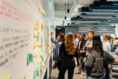 Early-career Baker Tilly professionals participate in a problem-solving exercise at the inaugural Innovation Ignite program. (Photo: Business Wire)