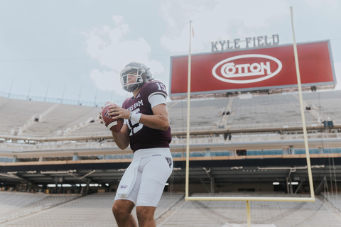 Texas A&M Quarterback and 2022 ESPN True Freshman All-American, Conner Weigman, Shown at Kyle Field (Photo: Business Wire)