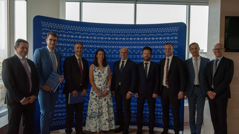 thumbnail From left: Patrik Kašo - Director of Bohunice Nuclear Power Plant; Branislav Stryček, Director general of Slovenské elektrárne; Tarik Choho - Westinghouse President of Nuclear Fuel; Zora Mistríková - Director of Legal and Corporate Affairs; Aziz Dag – Sr Vice President and Managing Director of Westinghouse Electric Sweden; Lukáš maršálek - Deputy Director for Accounting, Finance and Control Department of Slovenské elektrárne; Patrik Stellnert - Chefsjurist Westinghouse Electric Sweden; Michal Hrapko - VVER Fuels Czech Republic, Slovakia, Hungary; Siberg Per-Olof - VVER Fuel Business Director at Westinghouse Electric Sweden AB. (Photo: Business Wire)