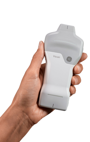 The Vscan Air SL is a handheld, wireless ultrasound imaging system designed for rapid cardiac and vascular assessments at the point of care. (Photo: Business Wire)