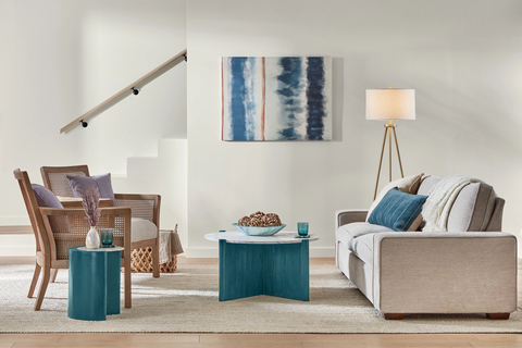 Let your living room come to life with Minwax’s Bay Blue. Wade in and kick back with a color that captivates you and your guests with cool, nature-inspired tones. (Photo: Business Wire)