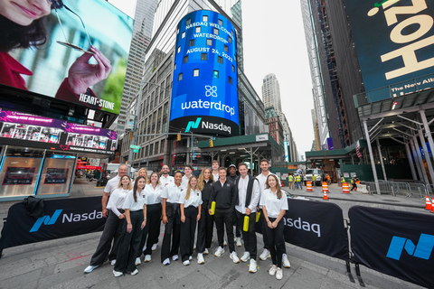waterdrop® Rings Nasdaq Opening Bell While Brand Grows as a Global Leader in Sustainable Hydration (Photo: Business Wire)