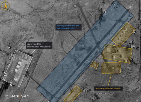 BlackSky Technology Inc. (NYSE: BKSY) released a sixty-image collection captured over Khartoum, Sudan, showcasing the scale of operational complexity associated with the evacuation of international civilians and key personnel from Wadi Sayyidna Airfield from late April until early May. The image collection contains high-cadence, time-diverse imagery taken as early as 5:37 a.m., and as late as 5:22 p.m., Central Africa Time. (Photo: Business Wire)