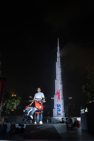 original Mr. Sudarshan Venu, MD, TVS Motor Company at the launch of TVS X in Dubai (Photo: Business Wire)