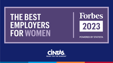 Cintas has earned Forbes recognition for its workplace practices supporting its female employee-partners.(Graphic: Business Wire)