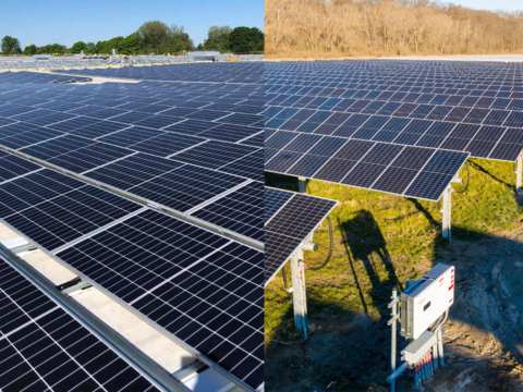 Pictured: Jointly owned solar assets by HASI and Summit Ridge Energy within the existing portfolio. "The Bomber," a 9.2 MW rooftop community solar garden located in Carroll County, Maryland, and "Blue Goose," a 2.7 MW ground-mounted community solar project located in Whiteside County, Illinois. (Photo Credit: Summit Ridge Energy)