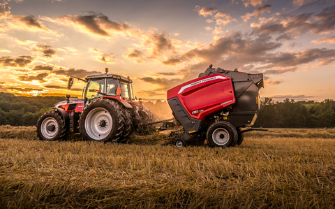 The Massey Ferguson 1 Series round baler delivers efficiency, quality, and operator comfort with the rugged dependability that North American hay producers demand. (Photo: Business Wire)