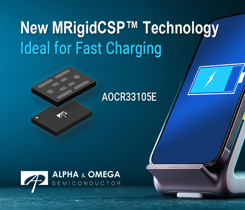 original AOS introduces MRigidCSP™ package technology for battery management applications (Graphic: Business Wire)