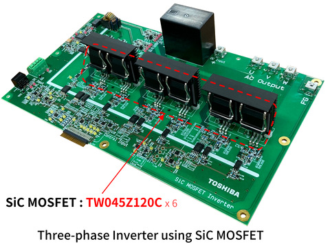 Toshiba：使用SiC MOSFET的三相逆變器的參考設計。（照片：美國商業資訊）