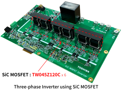 Toshiba: a reference design for a three-phase inverter using SiC MOSFETs. (Photo: Business Wire)