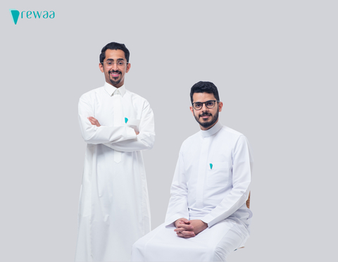 Rewaa创始人Mohammed Alqasir（左）和Abdullah Aljadhai（右）（照片：AETOSWire）