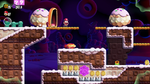 In Super Mario Bros. Wonder, which launches on Oct. 20 for the Nintendo Switch family of systems, expect the unexpected: Wonder Flowers thrive off this world’s mysterious power and release it when in bloom. When you touch a Wonder Flower in a course, a Wonder effect will trigger, causing dramatic changes. Pipes might start moving, the terrain may tilt, your perspective can change or you might float through space. There are even Wonders that can transform your character into a Goomba or a Spike-Ball. (Graphic: Business Wire)