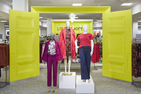 JCPenney's Liz Claiborne private label brand featured on different size mannequins. (Photo: Business Wire)