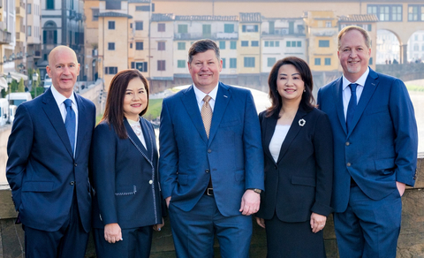 The 2024 MDRT Executive Committee, from left: John F. Nichols, MSM, CLU; Carol Kheng, ChFC; Gregory B. Gagne, ChFC; Peggy Tsai, RFP, CCFP; Clay Gillespie, CFP, CLU (Photo: Business Wire)