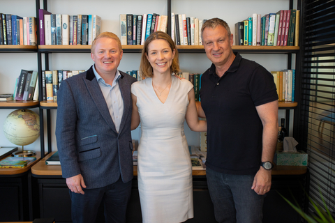 From Right to Left: Erel Margalit, Founder and Chairman of JVP and Chairman of ThetaRay, Devon Kirk, Partner and Co-Head of Portage Capital Solutions and Peter Reynolds, CEO of ThetaRay. Photo Credit: Alon Talmor