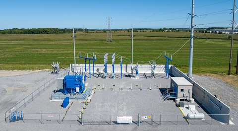 One Energy’s digital substation, intended to power a Megawatt Hub, was built as proof of concept for the company’s new, fully digital, plug and play station architecture. Chain link fences are temporary as the station is still expanding its capacity. (Photo: Business Wire)