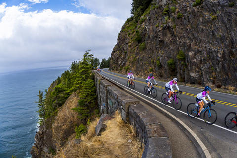Taking off in Cannon Beach, OR, nine teams of riders will cycle cross-country to the Jersey Shore, with each team riding ~225 miles over three days (Photo: Bristol Myers Squibb)