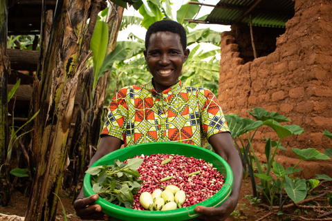 Francoise Mukakalisa, 50, is a mother of six children from Bugesera district, Rwanda. She mainly grows maize and beans, and joined One Acre Fund in 2019. “Before One Acre Fund I had no skills on how to use fertilizers and I had no access to good quality seed. In addition, I was not able to buy fertilizer because I had no cash to pay the local agro-dealers. When I joined I was financially supported and I received fertilizer and hybrid maize seed. I got trained on improved agriculture practices. As a result, my maize harvest increased from 50kgs to 700kgs,” she said. Photo: One Acre Fund