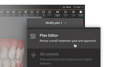 Plan Editor, a new tool in ClinCheck® treatment planning software that provides multiple options for doctors to revise a plan’s treatment goal or approach and help improve clinical outcomes. (Photo: Business Wire)
