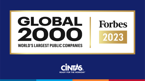 original Cintas has been named to 2023 Forbes' Global 2000 list. Cintas was ranked No. 884 on the Global 2000 list, rising from No. 976 in 2022. (Graphic: Business Wire)