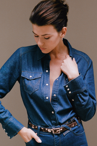 thumbnail The Wrangler + STAUD collaboration reimagines traditional denim with a fresh perspective. (Photo: Business Wire)